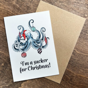 Octopus Christmas Card