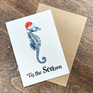 Seahorse Christmas Card